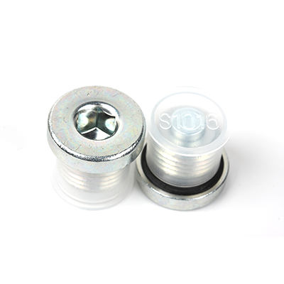 碳鋼環保藍白鋅封閉(24/72h)定制內六角帶磁鐵堵頭(含ED墊)定制D5747